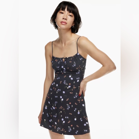 Aritzia Wilfred Bellow Mini Dress in “Black Apricot”, size 0 - Picture 1 of 2